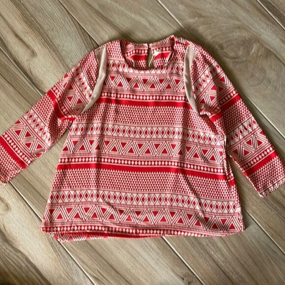 LOVE MARKS Geometric Pattern Blouse Size Small - Picture 1 of 5